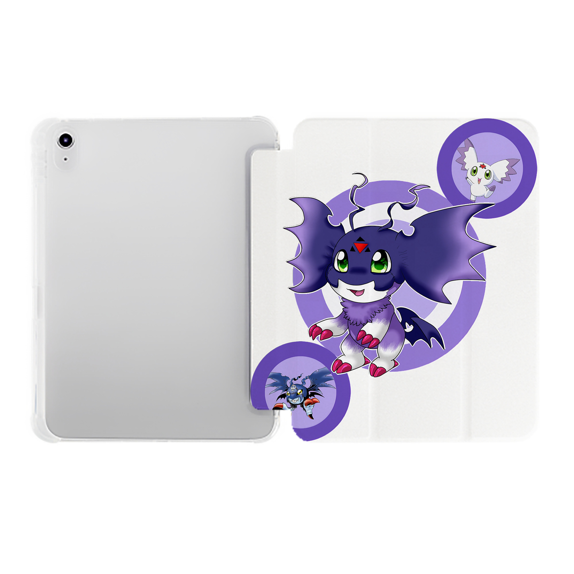 （画像用） Digimon デジタルモンスター/デジモン IPad ケース ペン収納付き 三つ折りスタンド PUレザー×シリコン 対応機種9.5/10.5/10.9インチ